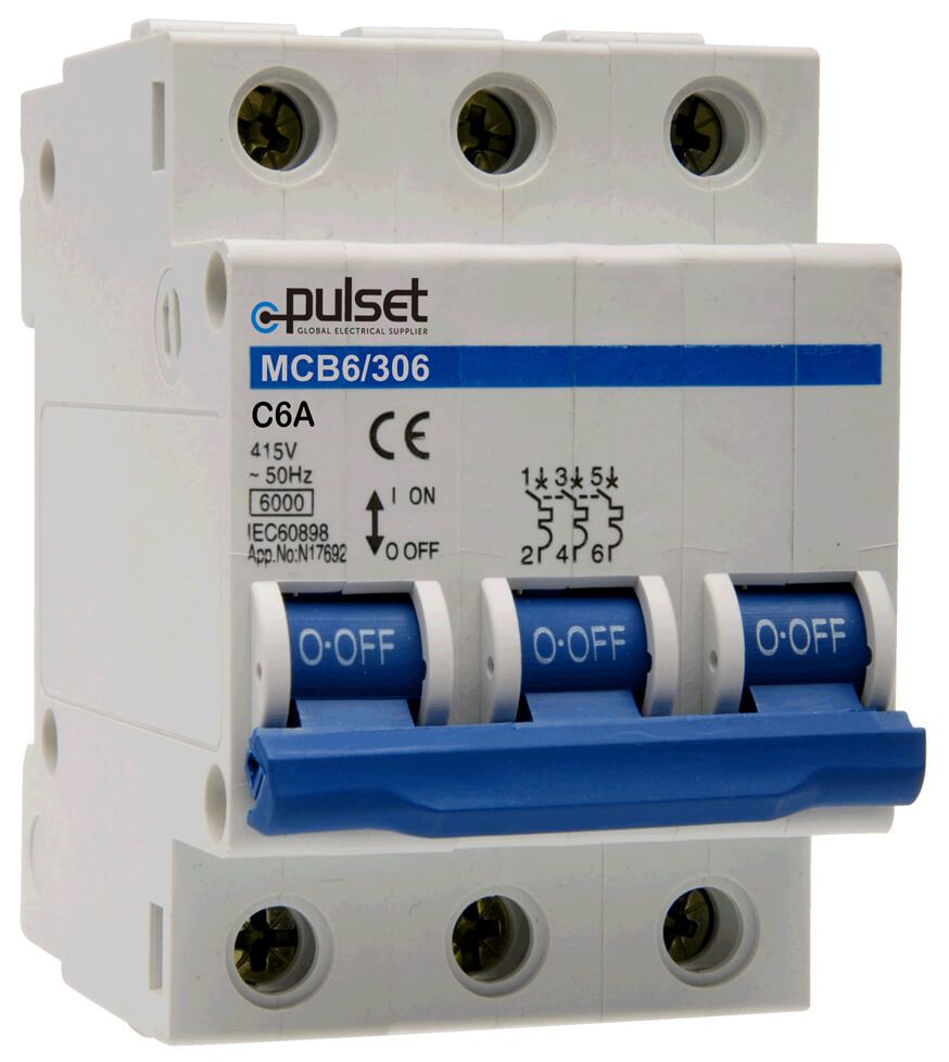 Quality MCBs 3 pole din rail mount Electrical supply online store