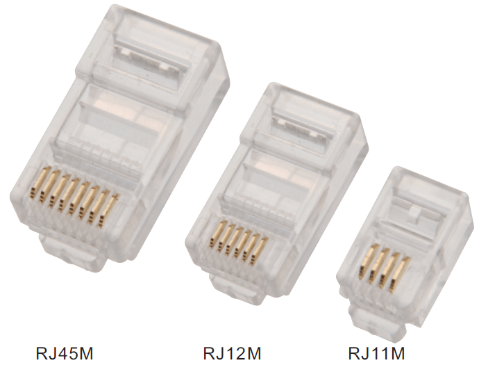 Male Plugs 4 Pin Male Plug (RJ11M) 6 Pin Male Plug (RJ12M) 8 Pin