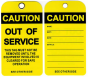 Yellow Tag - Out of Service 5PK