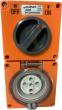 Three Phase 5 Round Pin Combo Switch & Socket