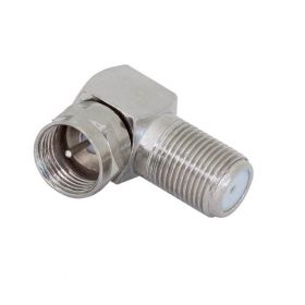 Right Angle F Female to F Male Adaptor 5PACK