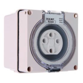 Three Phase 4 Round Pin Socket