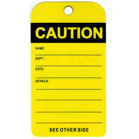 Yellow Tag - Out of Service 5PK