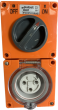 Single Phase 3 Round Pin Combo Switch & Socket