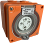 Three Phase 4 Round Pin Socket